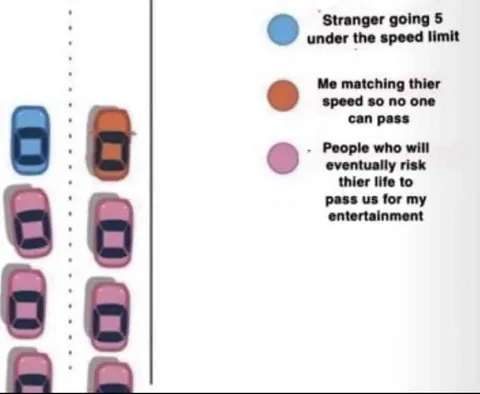 Driver Blocks Everyone on the Road