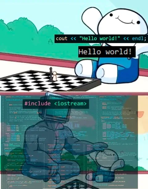 Hello World Chess Programming Meme