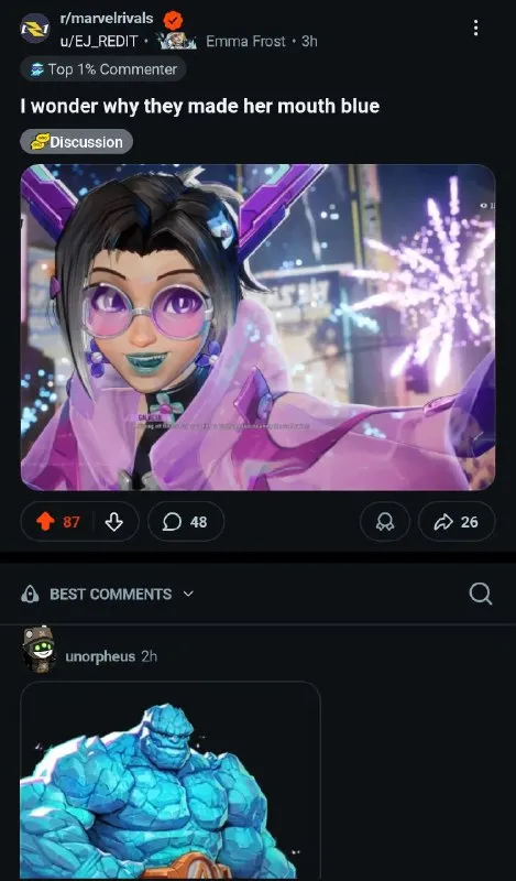Why Her Mouth Is Blue