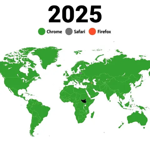 2025 Browser Usage World Map