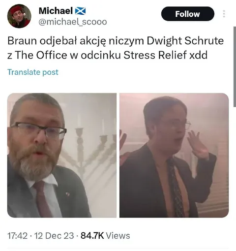 Braun jak Dwight Schrute