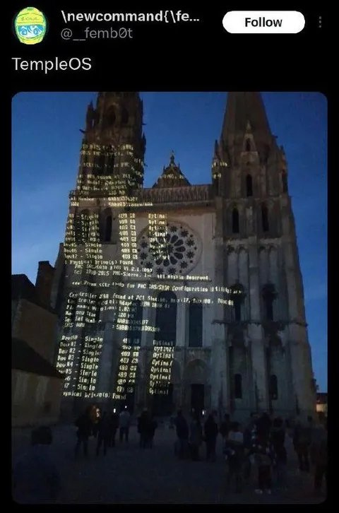 TempleOS Cathedral Projection