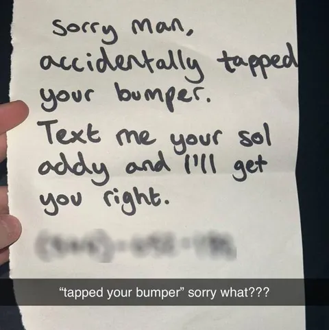 Accidentally Tapped Your Bumper