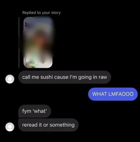 Call Me Sushi Going In Raw