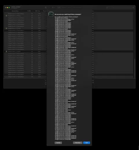 Quit All Chrome Processes