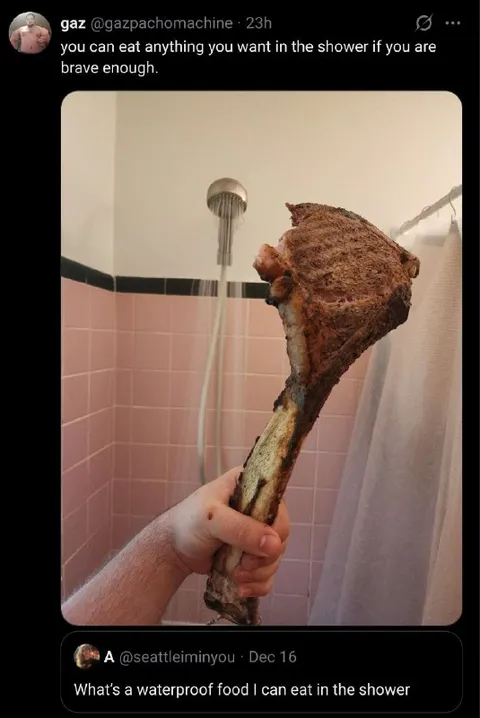 Waterproof Food in the Shower