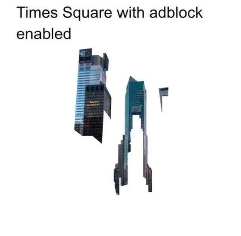 Times Square With Adblock Enabled