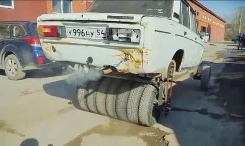 Жигули на четырех запасках