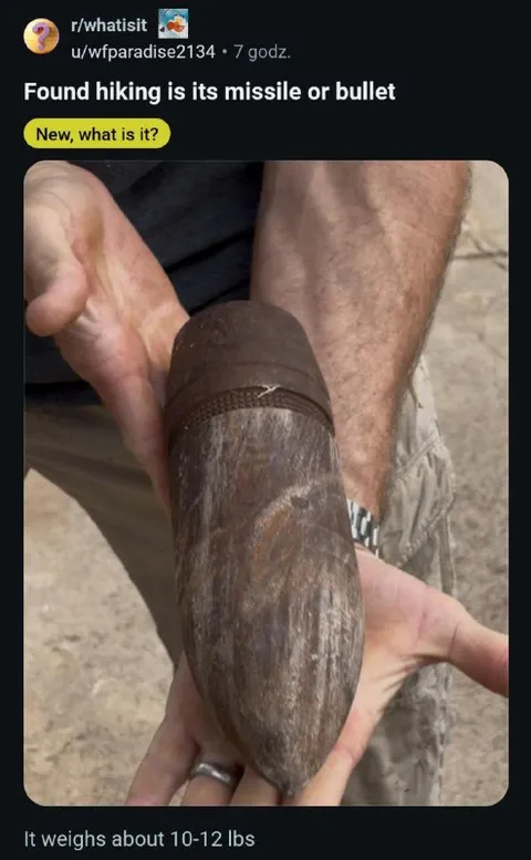 Hiking Finds a Massive Bullet