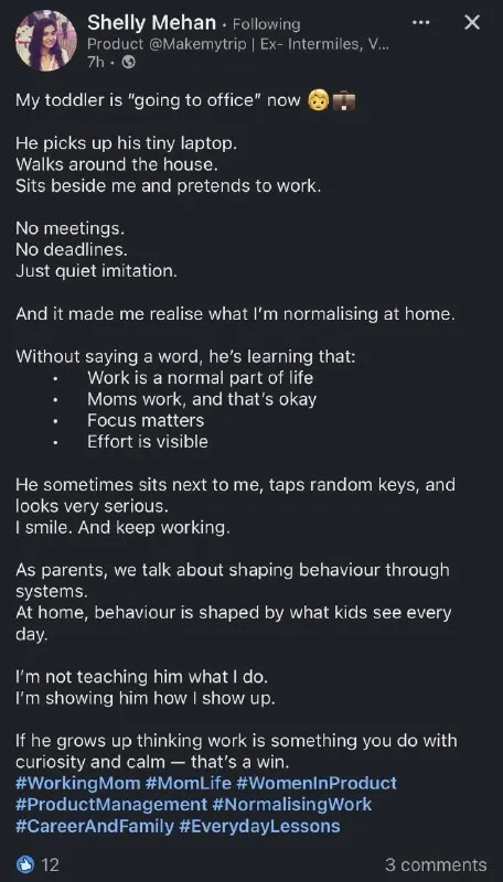 Toddler Pretends to Work