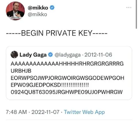 Lady Gaga Private Key