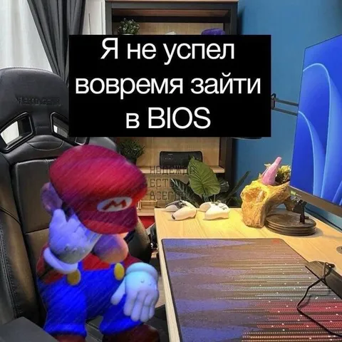 Не успел зайти в BIOS