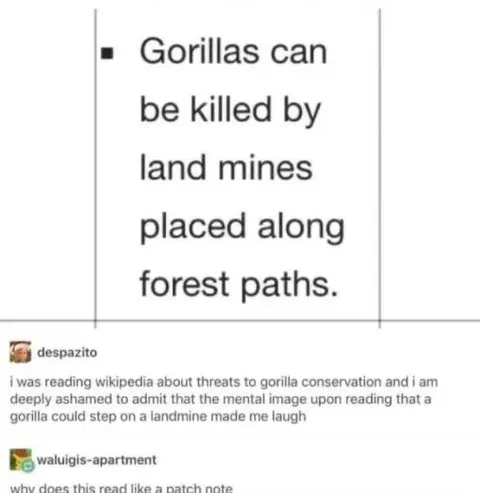 Gorilla Landmine Patch Note
