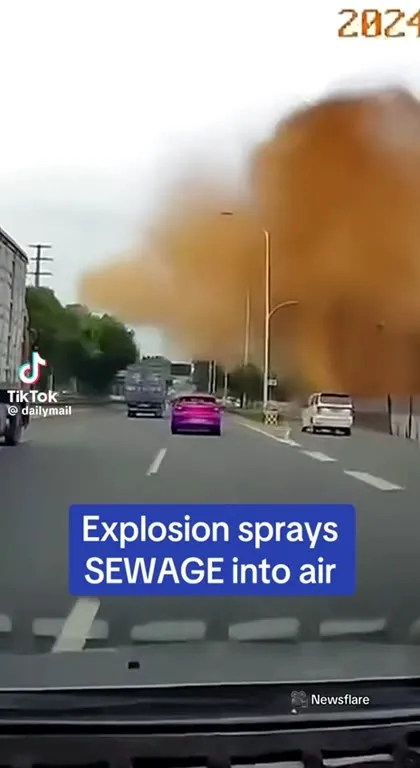 Sewage Explosion on the Highway