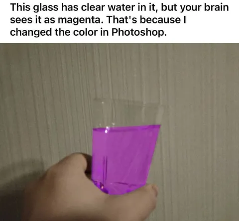Photoshopped Magenta Water
