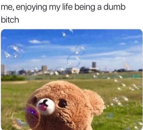 Enjoying Life as a Dumb Bitch