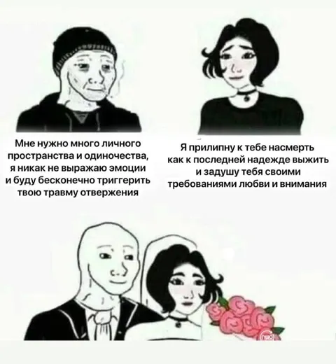 Избегающий и тревожный партнёры