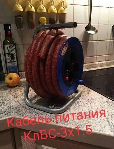 Кабель питания из колбасы