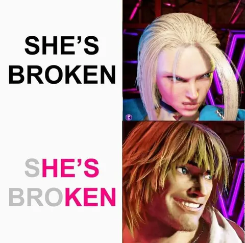 She’s Broken Wordplay Meme