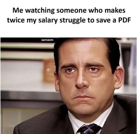 Watching Someone Save a PDF