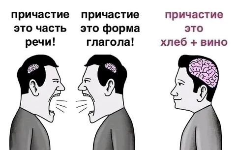 Причастие: часть речи или хлеб с вином