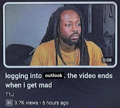 Logging Into Outlook Rage Video