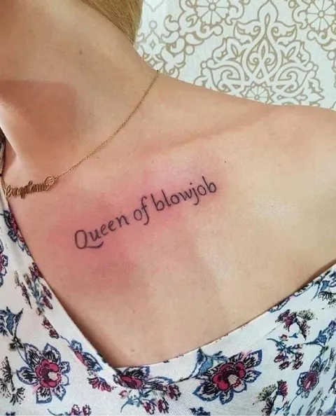 Qveen of Blowjob Tattoo