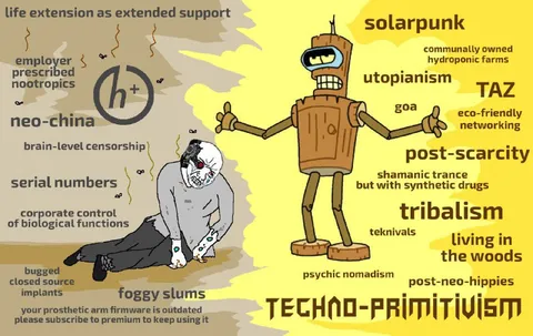 Solarpunk Versus Techno-Primitivism