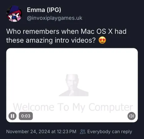 Mac OS X Welcome Video