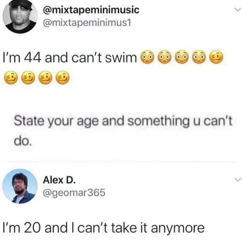 Twenty and Can't Take It Anymore