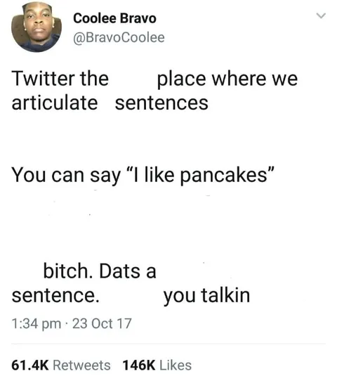 Twitter Sentence Joke