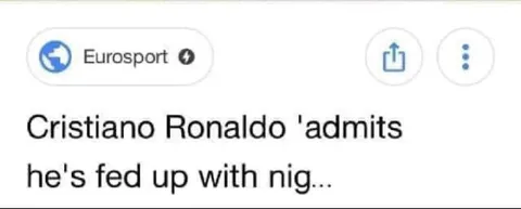Cristiano Ronaldo Fed Up