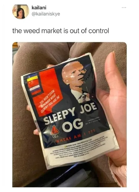 Sleepy Joe OG weed market