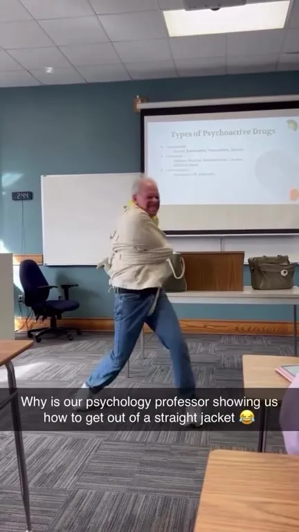 Professor Escapes a Straightjacket
