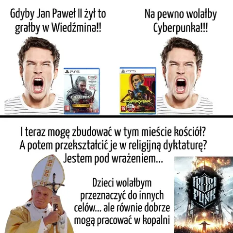 Jan Paweł II gra w Cyberpunka