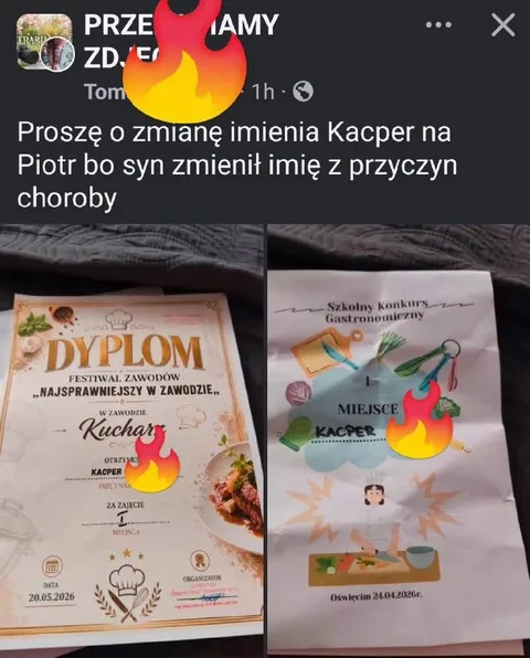 Kacper zmienił imię na Piotr