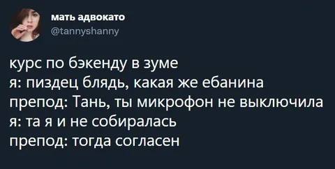 Микрофон на курсе по бекенду