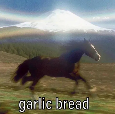 Horse Running for Garlic Bread