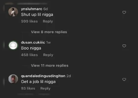 Repeated Instagram Comment Insults