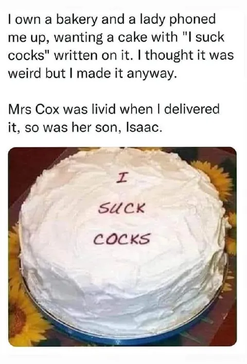 I Suck Cocks Cake