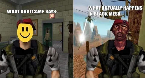 Bootcamp vs Black Mesa Reality