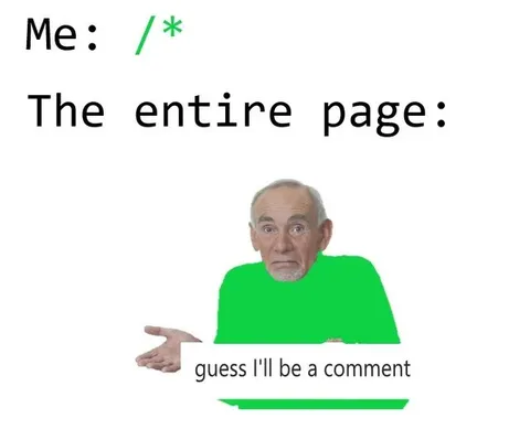 Entire Page Becomes a Comment