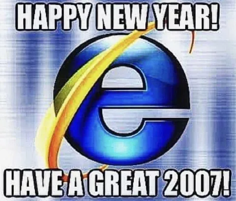 Happy New Year 2007 Internet Explorer