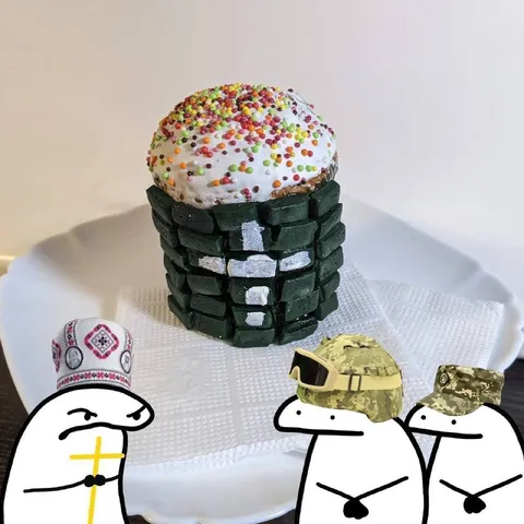 Пасхальный кулич в виде гранаты