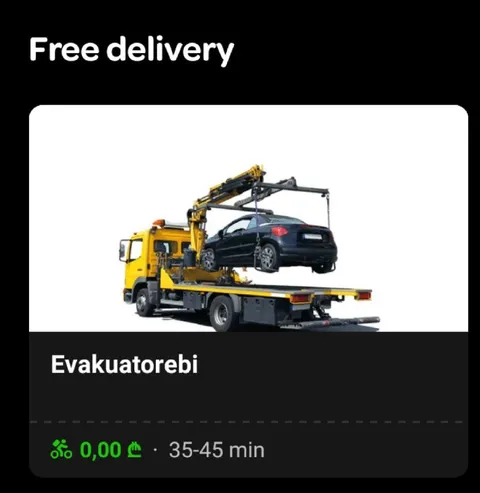 Free Delivery Tow Truck