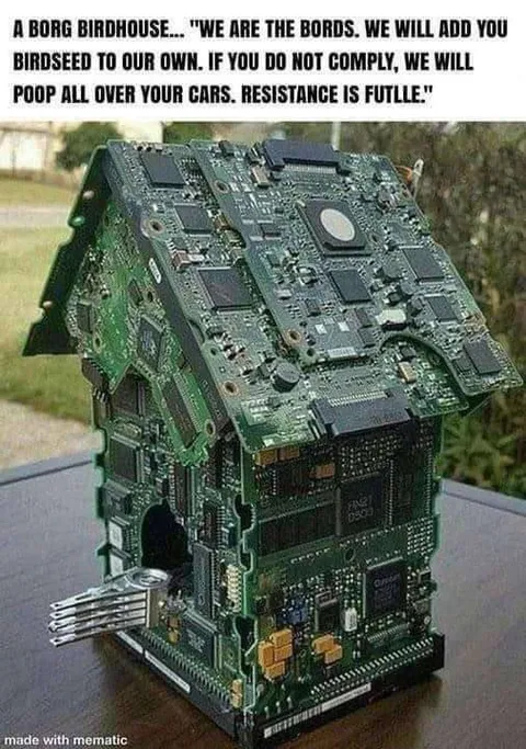 Birdhouse Made of Computer Parts
