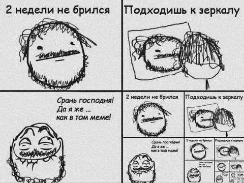 Две недели не брился