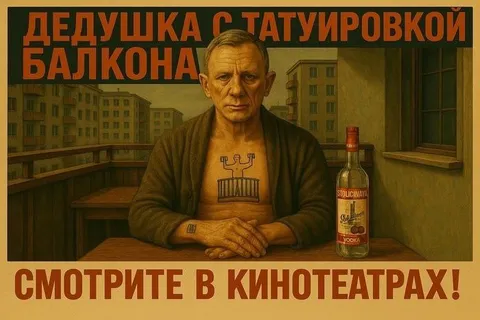 Дедушка с татуировкой балкона
