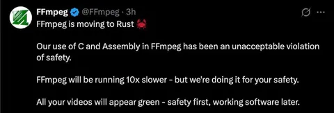FFmpeg Moves to Rust