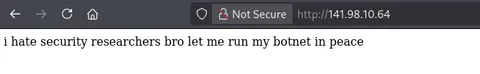 Botnet Hates Security Researchers